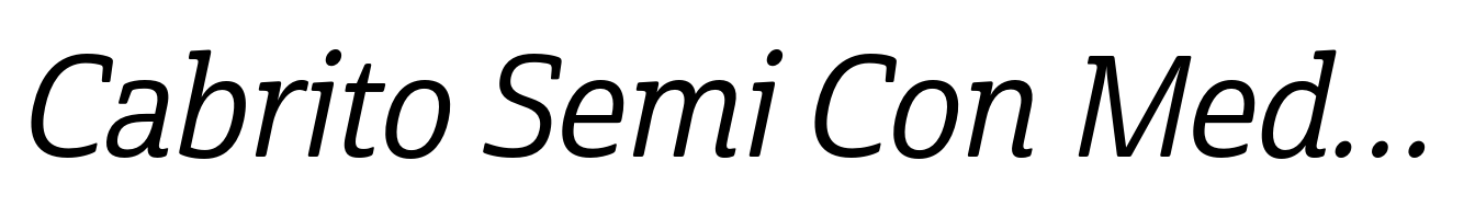 Cabrito Semi Con Medium Italic